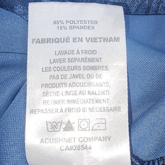 FOOTJOY Men's Blue Paisley Print Performance Golf Polo, Size Large - Picture 8 of 9